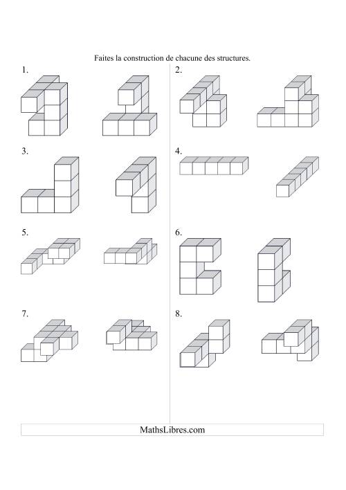 Construction de structures de cubes (D)