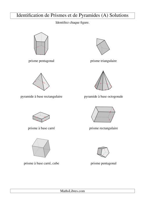 Identification de Prismes et de Polyèdres (Tout) page 2