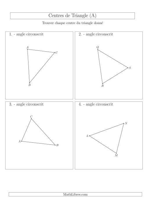 Angles Circonscrits des Triangles Aiguës (A)