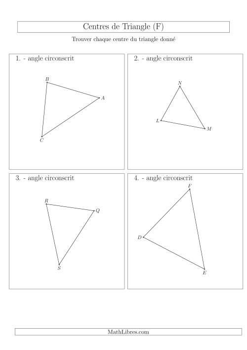 Angles Circonscrits des Triangles Aiguës (F)
