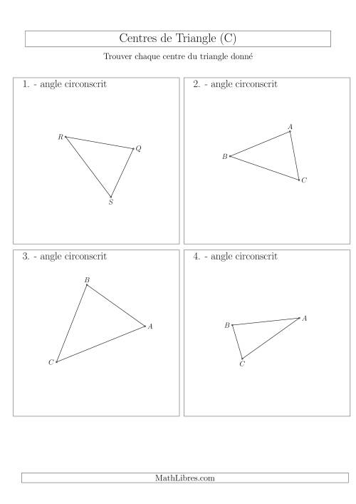 Angles Circonscrits des Triangles Aiguës  et Obtus (C)