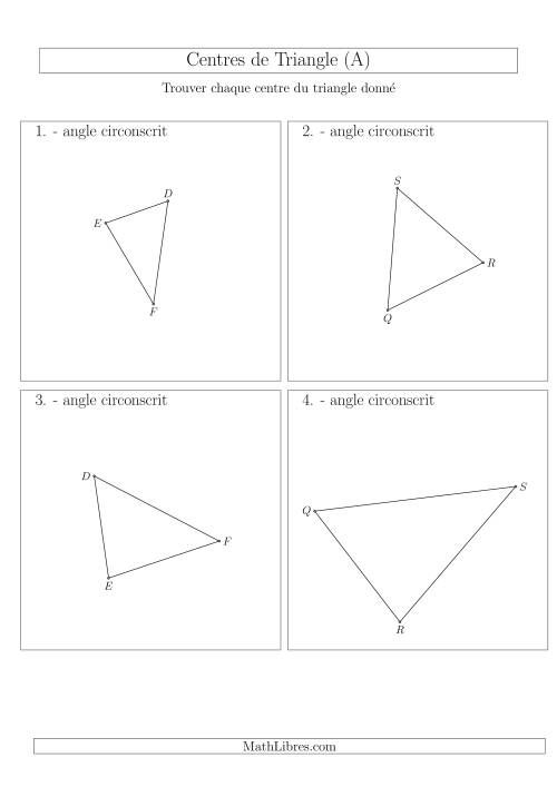 Angles Circonscrits des Triangles Aiguës  et Obtus (Tout)