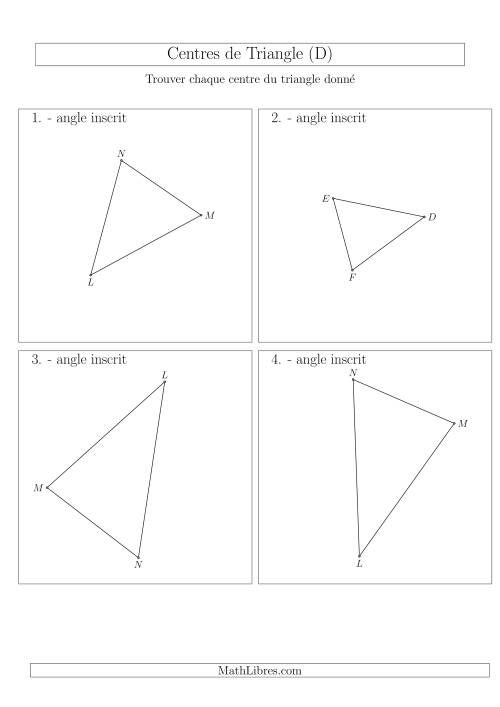 Angles Inscrits des Triangles Aiguës (D)