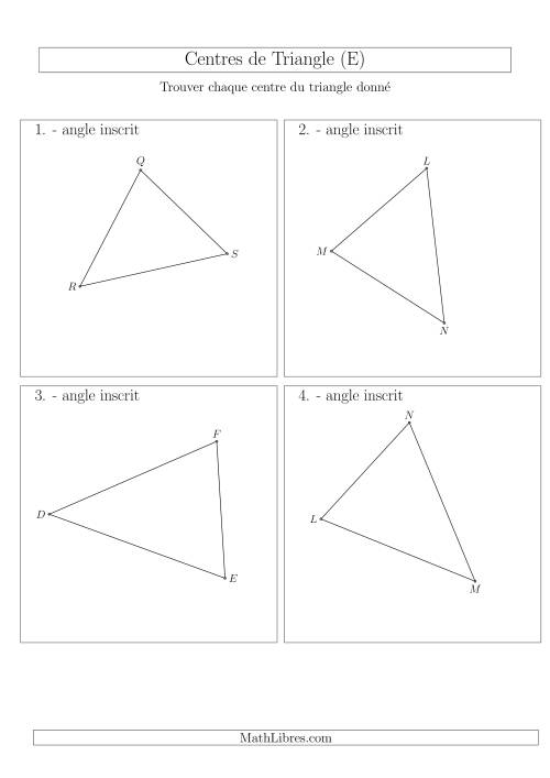 Angles Inscrits des Triangles Aiguës (E)