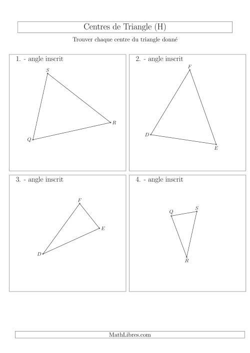 Angles Inscrits des Triangles Aiguës (H)
