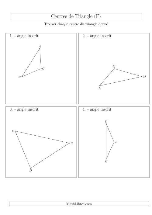 Angles Inscrits des Triangles Aiguës et Obtus (F)