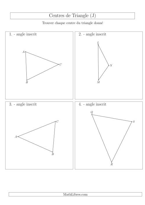 Angles Inscrits des Triangles Aiguës et Obtus (J)
