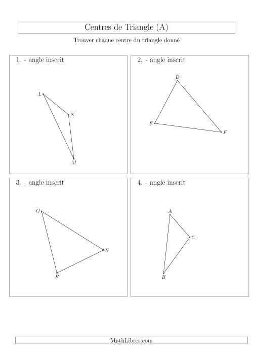 Angles Inscrits des Triangles Aiguës et Obtus (Tout)