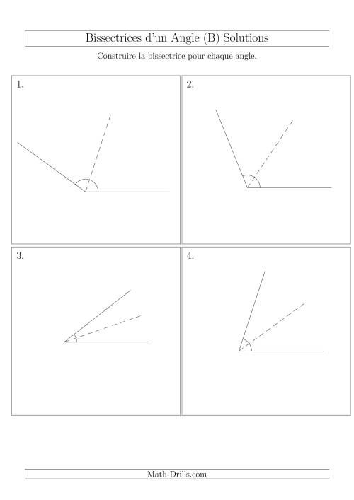 Bissectrices d'un Angle (Sans des Angles Tournés Aléatoirement) (B) page 2
