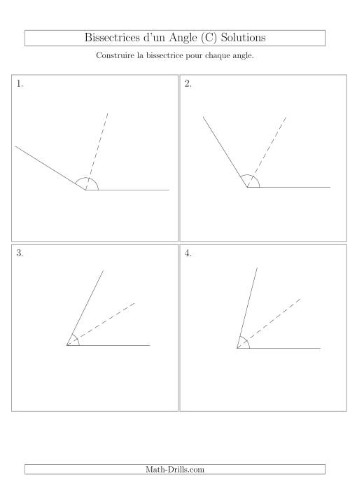 Bissectrices d'un Angle (Sans des Angles Tournés Aléatoirement) (C) page 2