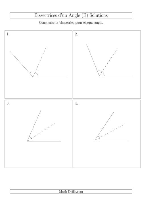 Bissectrices d'un Angle (Sans des Angles Tournés Aléatoirement) (E) page 2