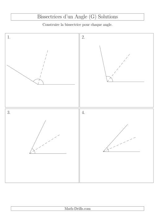 Bissectrices d'un Angle (Sans des Angles Tournés Aléatoirement) (G) page 2