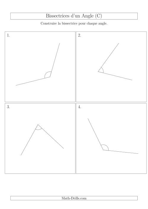 Bissectrices d'un Angle (Avec des Angles Tournés Aléatoirement) (C)