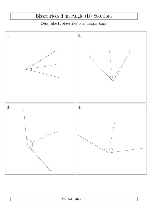 Bissectrices d'un Angle (Avec des Angles Tournés Aléatoirement) (D) page 2