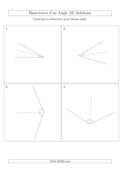 Bissectrices d'un Angle (Avec des Angles Tournés Aléatoirement) (H) page 2