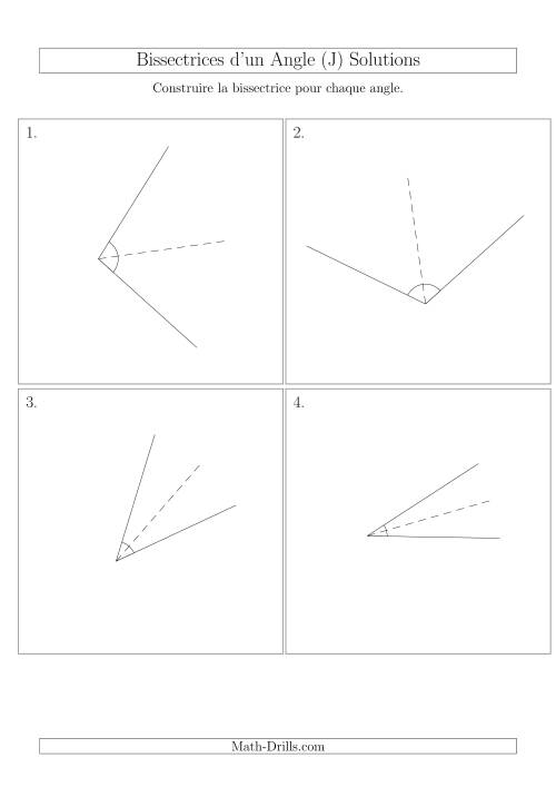 Bissectrices d'un Angle (Avec des Angles Tournés Aléatoirement) (J) page 2