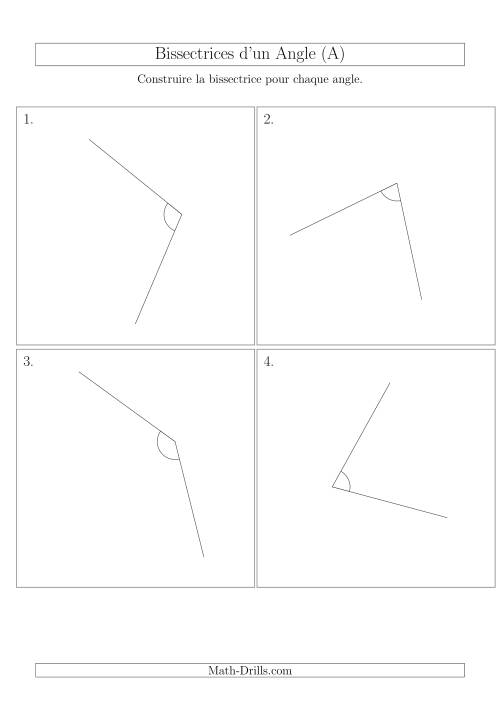 Bissectrices d'un Angle (Avec des Angles Tournés Aléatoirement) (Tout)