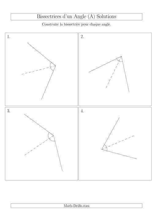 Bissectrices d'un Angle (Avec des Angles Tournés Aléatoirement) (Tout) page 2