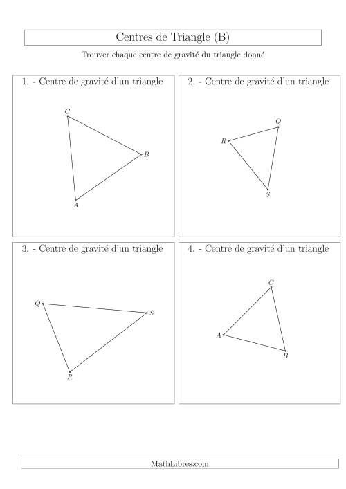Centres de Gravité des Triangles Aiguës (B)