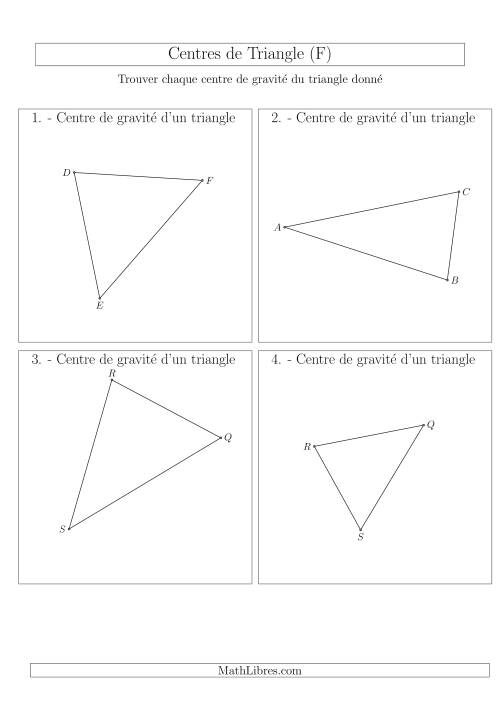Centres de Gravité des Triangles Aiguës (F)