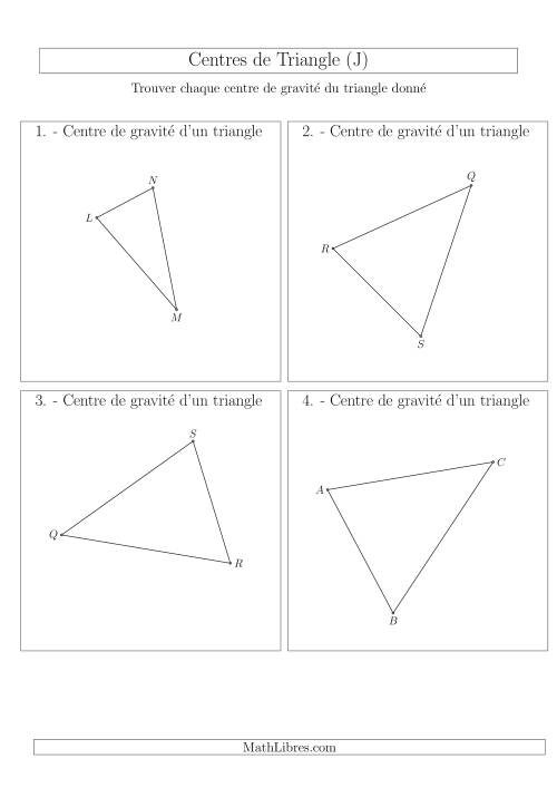 Centres de Gravité des Triangles Aiguës (J)