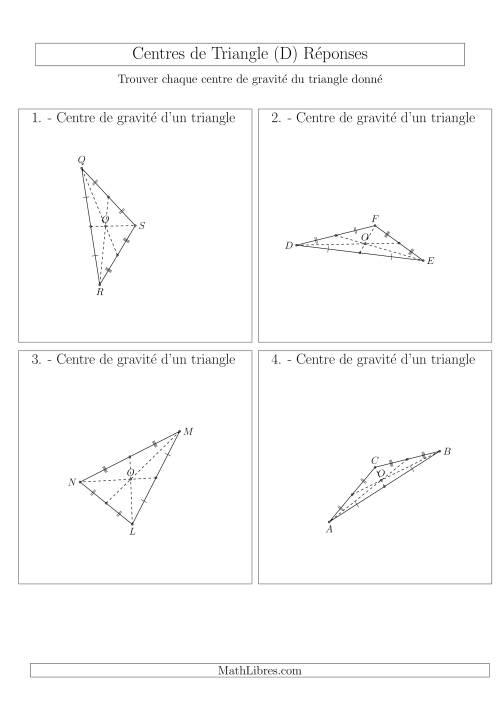 Centres de Gravité des Triangles Aiguës et Obtus (D) page 2