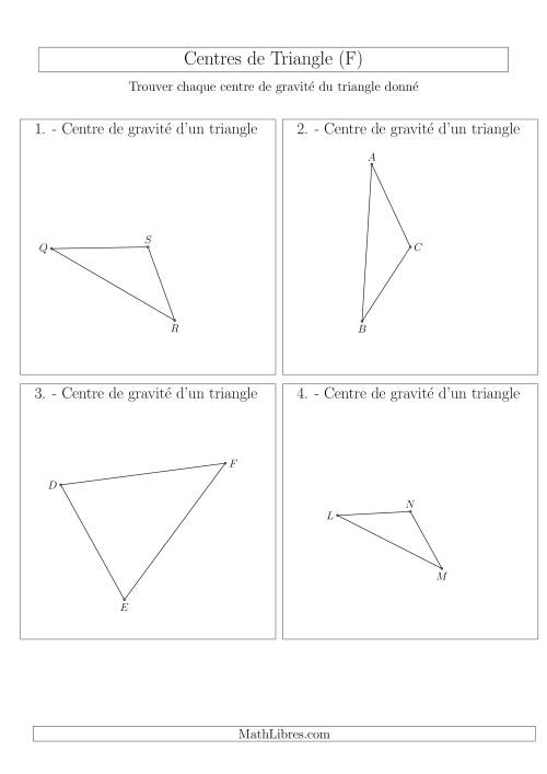 Centres de Gravité des Triangles Aiguës et Obtus (F)