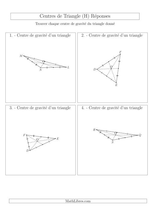 Centres de Gravité des Triangles Aiguës et Obtus (H) page 2