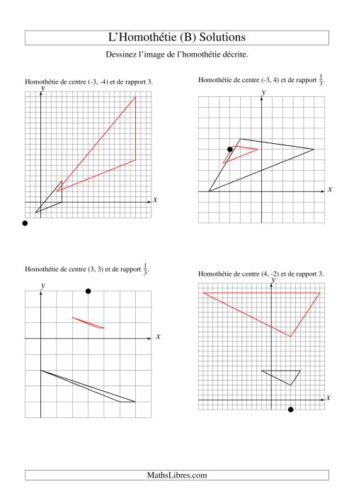 Homothéties de figures à 3 sommets (B) page 2