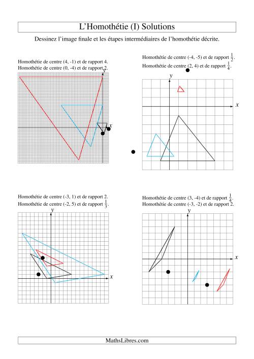 Homothéties de figures à 3 sommets -- 2 étapes (I) page 2