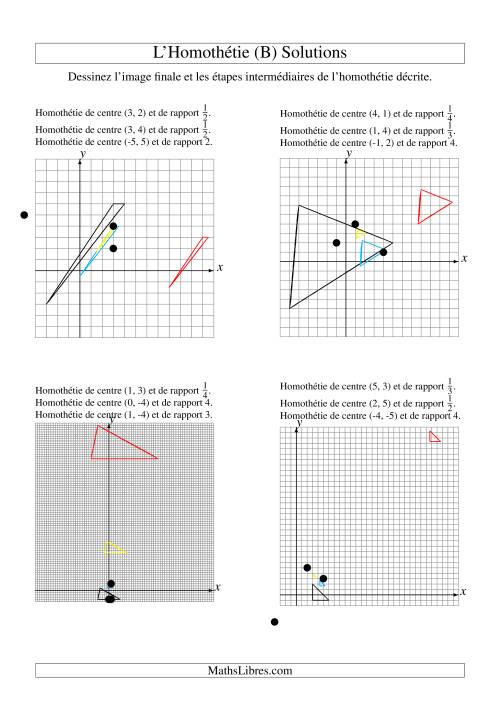 Homothéties de figures à 3 sommets -- 3 étapes (B) page 2