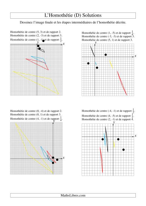 Homothéties de figures à 3 sommets -- 3 étapes (D) page 2