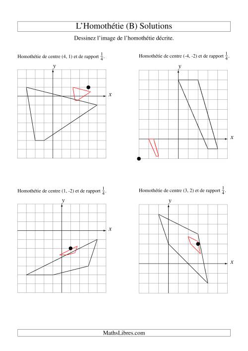 Homothéties de figures à 4 sommets (B) page 2