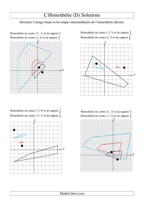 Homothéties de figures à 4 sommets -- 2 étapes (D) page 2