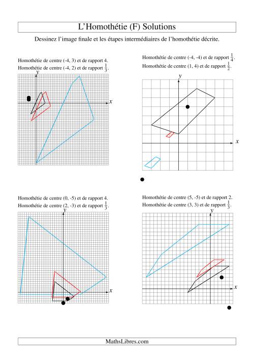 Homothéties de figures à 4 sommets -- 2 étapes (F) page 2