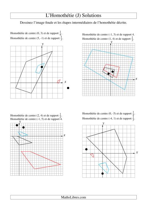 Homothéties de figures à 4 sommets -- 2 étapes (J) page 2