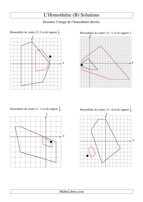 Homothéties de figures à 5 sommets (B) page 2