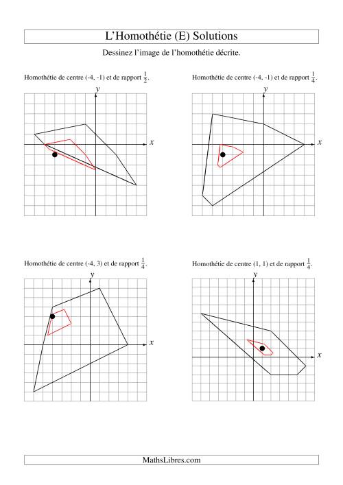 Homothéties de figures à 5 sommets (E) page 2