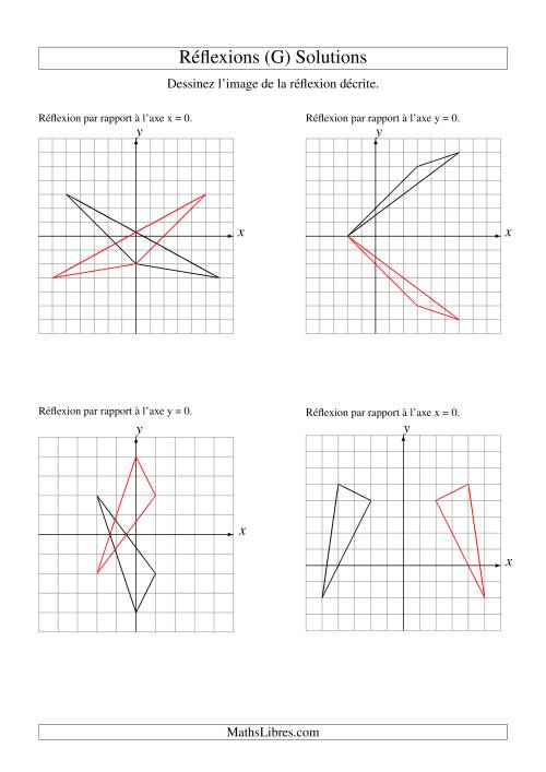 Réflexion de figures à 3 sommets sur les axes x = 0 et y = 0 (G) page 2