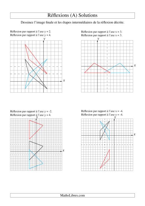Réflexion de figures à 3 sommets -- 2 étapes (A) page 2