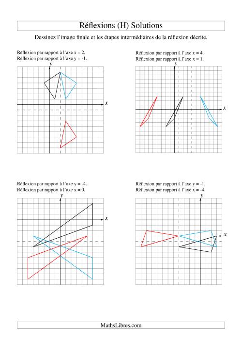 Réflexion de figures à 3 sommets -- 2 étapes (H) page 2