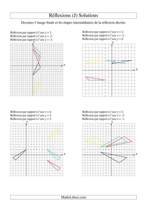Réflexion de figures à 3 sommets -- 3 étapes (J) page 2