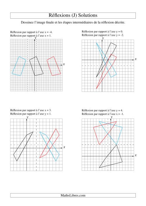 Réflexion de figures à 4 sommets -- 2 étapes (J) page 2