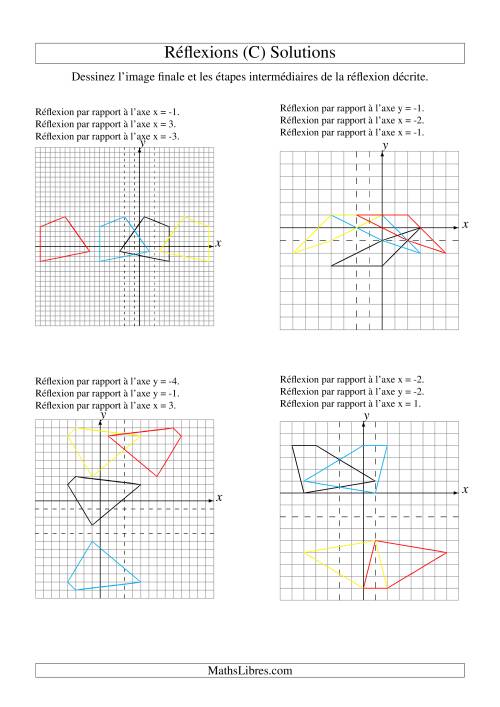 Réflexion de figures à 4 sommets -- 3 étapes (C) page 2