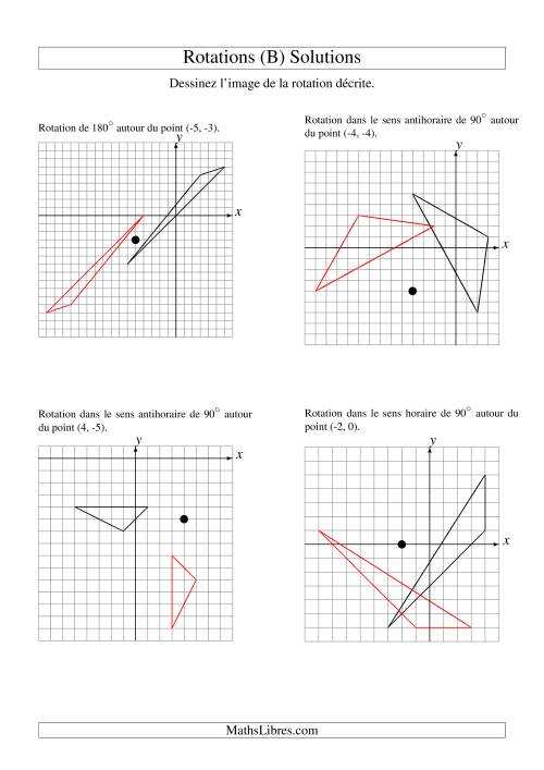 Rotation de figures à 3 sommets (B) page 2