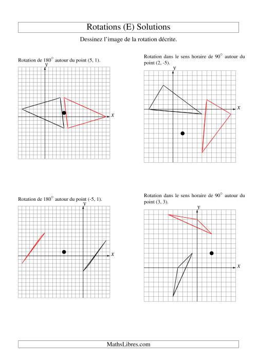 Rotation de figures à 3 sommets (E) page 2