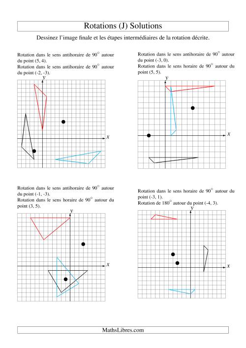 Rotation de figures à 3 sommets -- 2 étapes (J) page 2