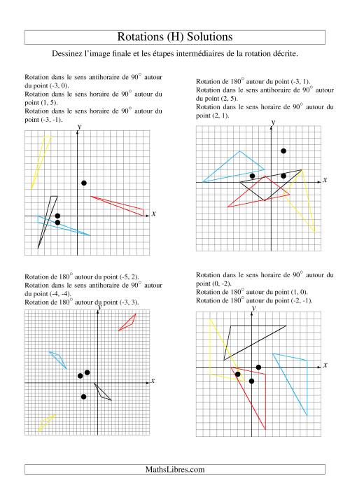 Rotation de figures à 3 sommets -- 3 étapes (H) page 2