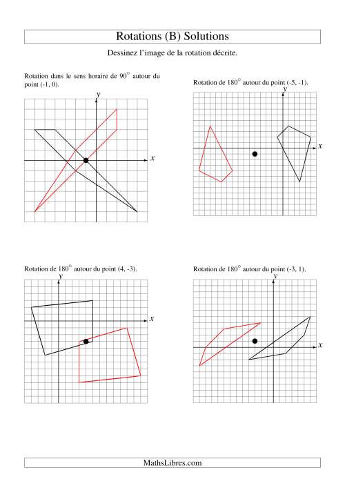 Rotation de figures à 4 sommets (B) page 2