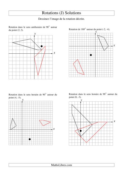 Rotation de figures à 4 sommets (J) page 2